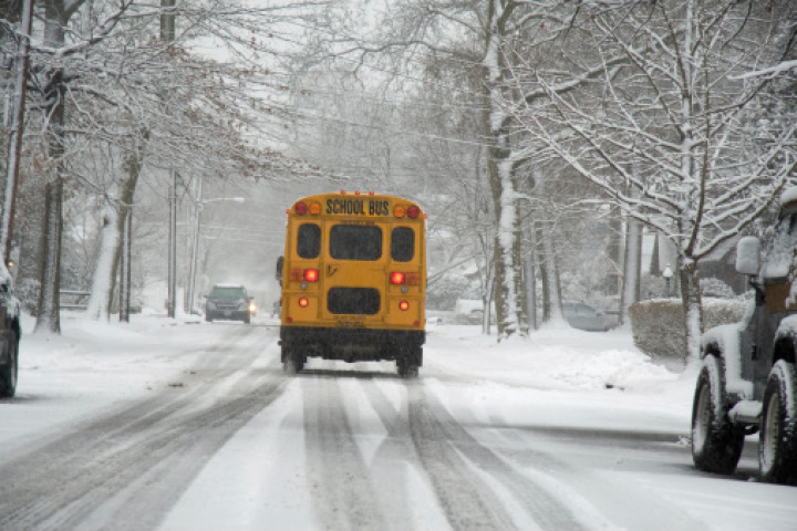 School Bus Icy