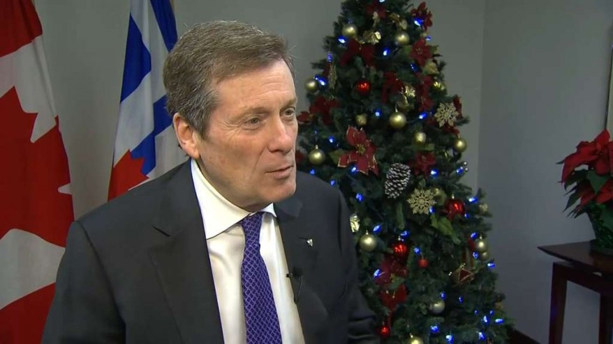 Mayor John Tory released a Christmas video