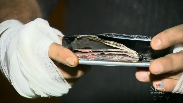 smartphone-burned